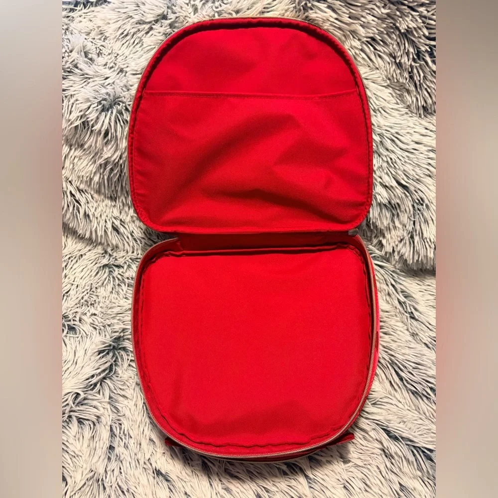 Estée Lauder 2025 Holiday Blockbuster Red polkadot Train Case Makeup Bag